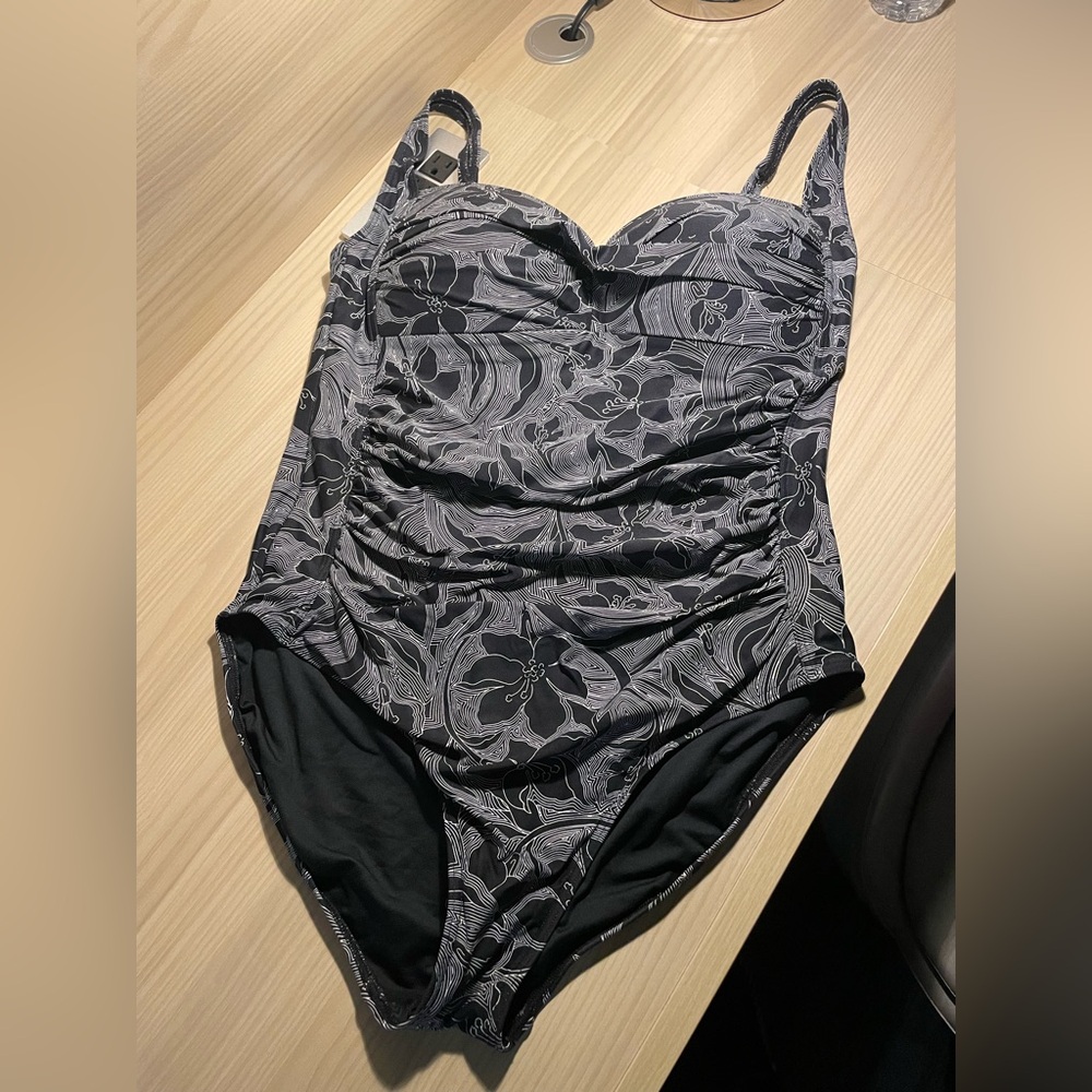 Nip tuck Floral Black and White Swimsuit